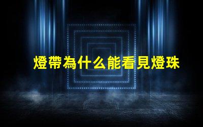 燈帶為什么能看見燈珠呢 鹿看見燈為什么不走
